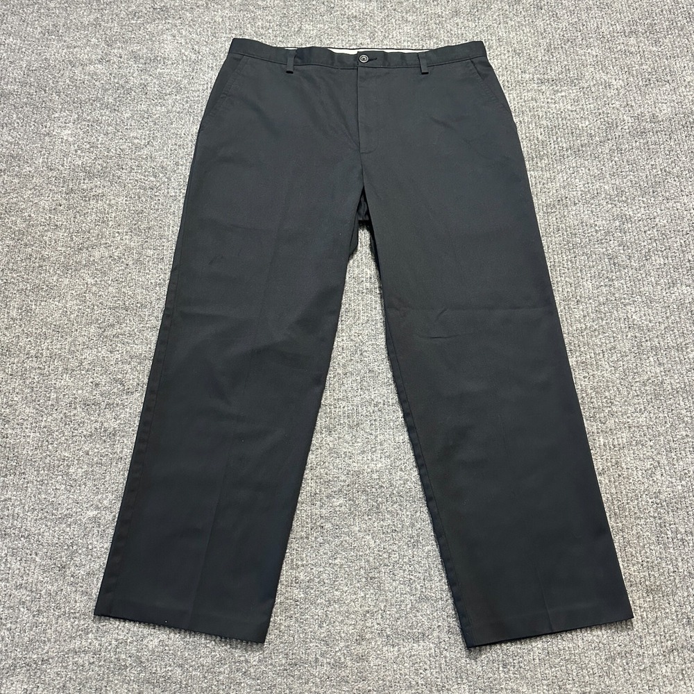 Dockers D3 Mens Easy Khaki Pants Size 36x29 Black Flat Front Casual Mid‎ Rise